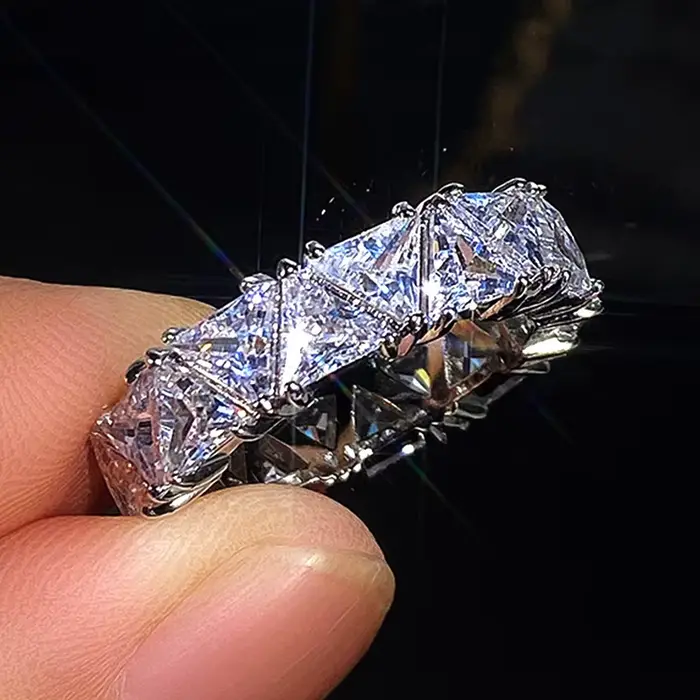 Bague luxueuse en argent Sterling 925