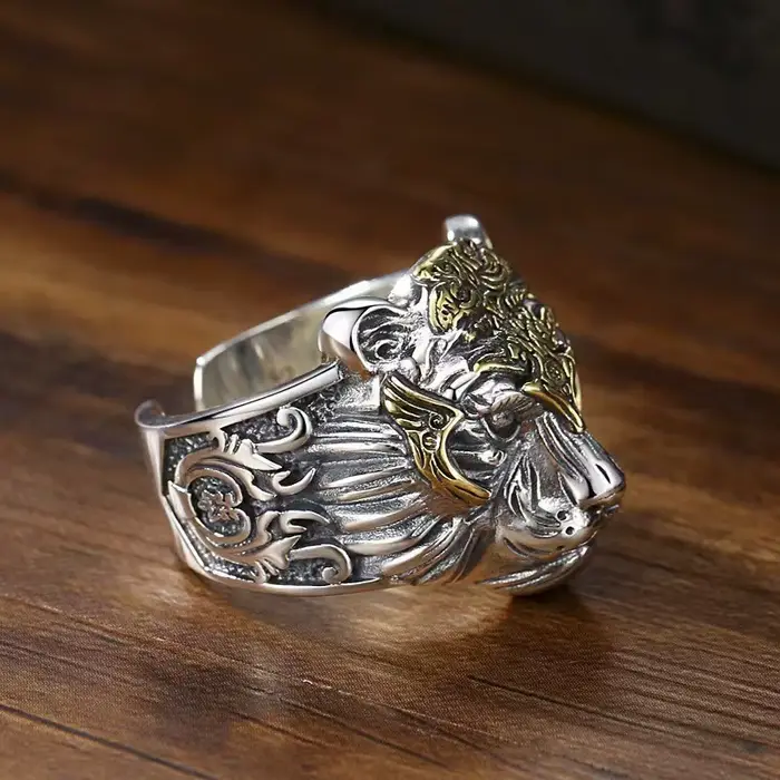 Bague en argent Sterling 925, animal vintage, luxe, haute qualité, pour hommes et femmes, bijoux fins de mariage, accessoires, cadeau de fête, à la mode
