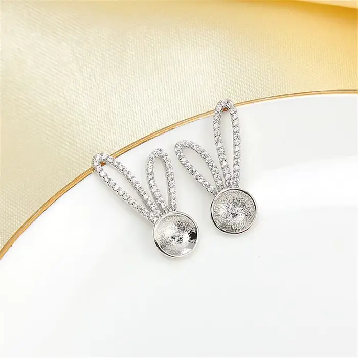 Boucles d'oreilles en perles d'or 14K, Base de réglage, Simple, mode, fait à la main, résultats de fabrication de bijoux, 19 styles de tempérament