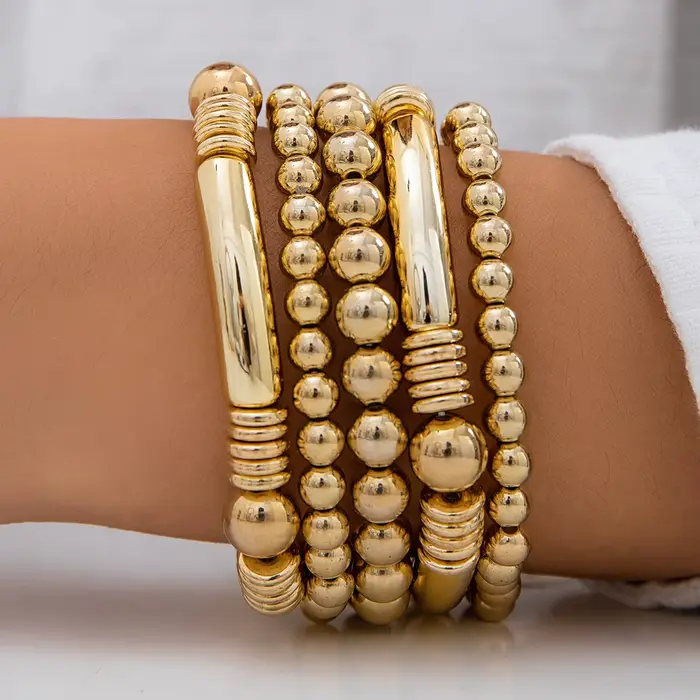 Bracelets Punk exagérés en chaîne à grande boule pour femmes et hommes, Vintage, grosses perles rond