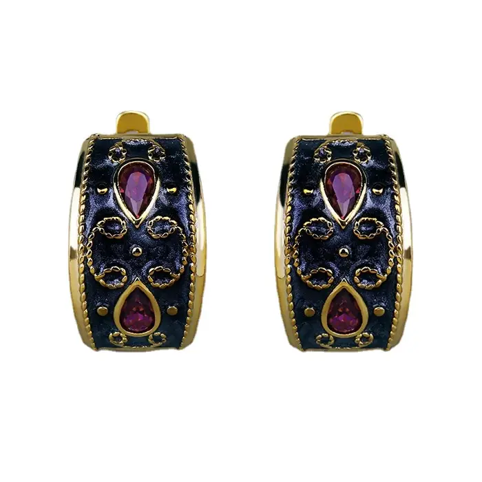Ensemble de boucles d'oreilles plaquées or pour femmes