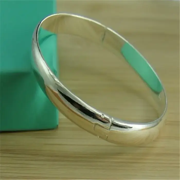 Nouveau Bracelet en argent Sterling 925, Simple, brillant, ouvert, bijoux à la mode, cadeau