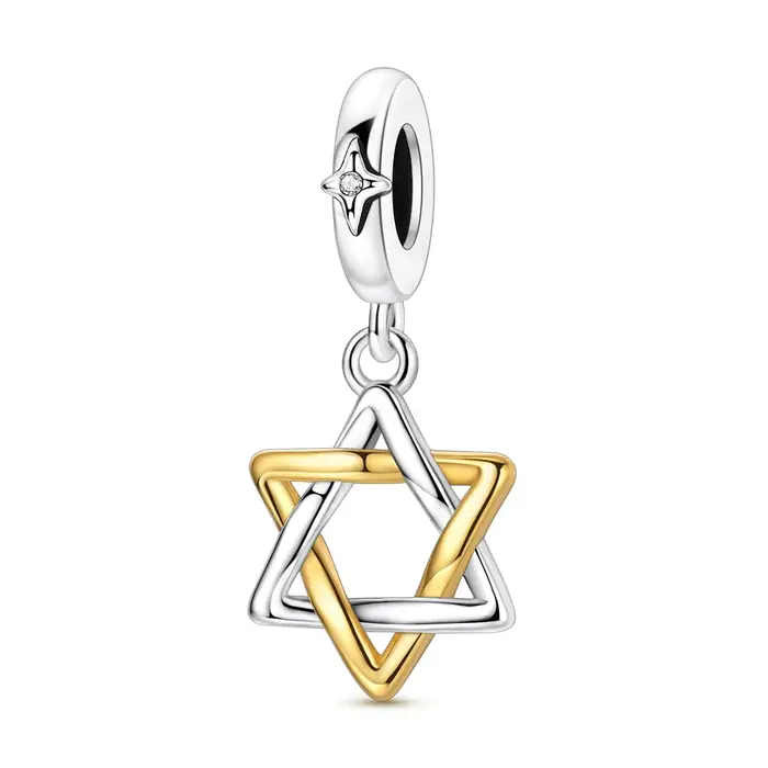 Pendentif Breloque Étoile de David en Argent Sterling 925, Perle Pendentif Étoile de David (Magen Da